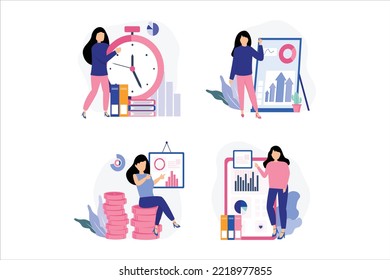 Business Flat Bundle Design Illustration
