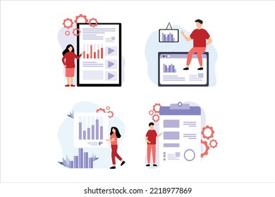 Business Flat Bundle Design Illustration