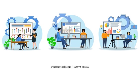 Business Flat Bundle Design Illustration