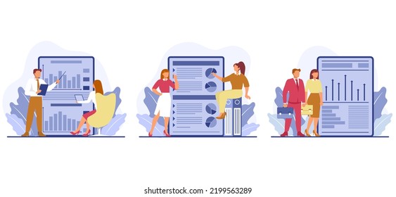 Business Flat Bundle with People Illustration