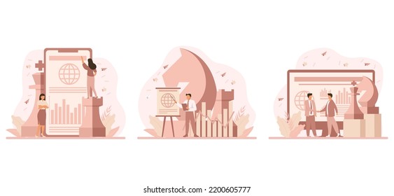 Business Flat Bundle with People Illustration