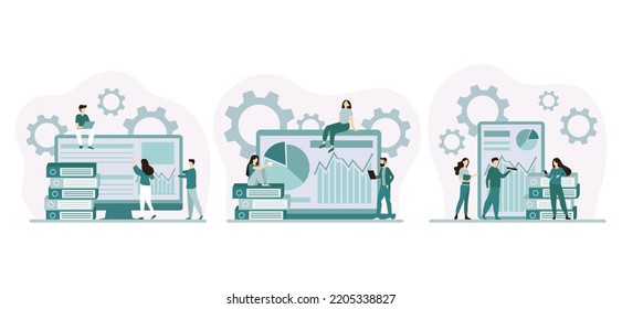 Business Flat Bundle with People Illustration
