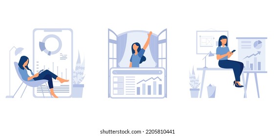 Business Flat Bundle with People Illustration