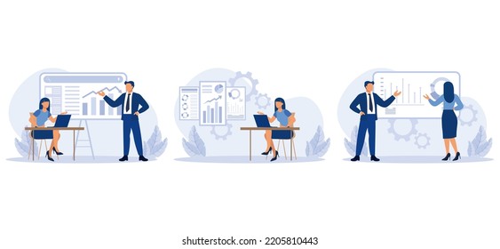 Business Flat Bundle with People Illustration