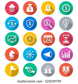 Business flat color icons