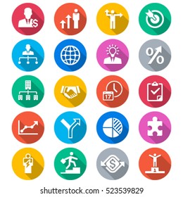Business flat color icons
