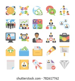 Business Flat Colored Icons 