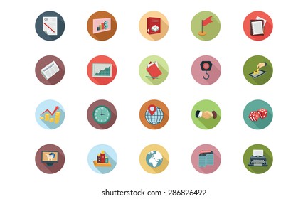 Business Flat Colored Icons 3 