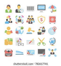 Business Flat Colored Icons 4