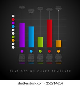 Business flat design graph. Infographics chart illustration. vector