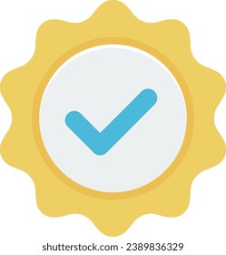 Business flat design icon badge check