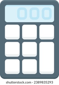 Business flat design icon calculator