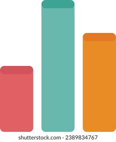 Business flat design icon chart simple