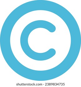 Business flat design icon copyright