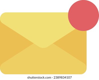 Business flat design icon envelope dot