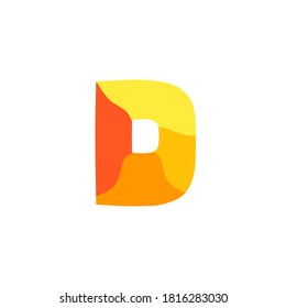 Business flat design logo vector, good to use for brand identity with initial D