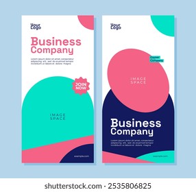 Plantilla de Anuncio de Vertical de diseño plano de negocios