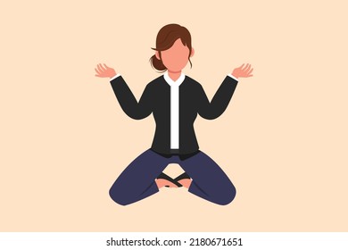 Business flat drawing sad and shocked young businesswoman kneeling and pray. Losing money, economy crisis, bankrupt, depressed. Female manager standing on her knees. Cartoon design vector illustration
