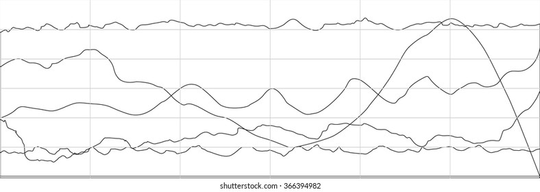 Business flat graph trend chart scheme. Vector art.