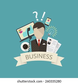 Business flat icon