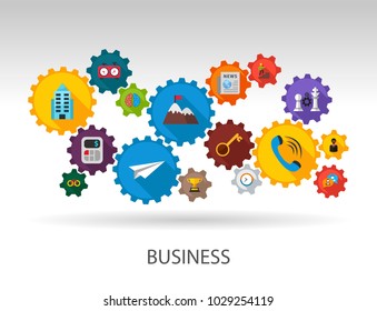 Business flat icon concept. Vector illustration. Element template for design.