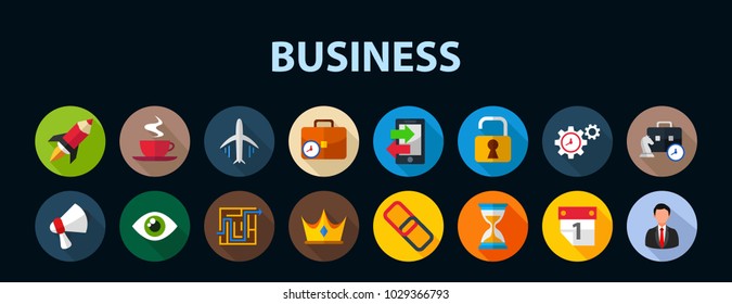 Business flat icon concept. Vector illustration. Element template for design.