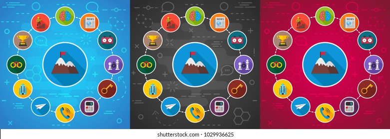 Business flat icon concept. Vector illustration. Element template for design.