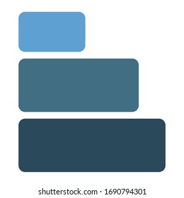 Business Flat Icon graf model