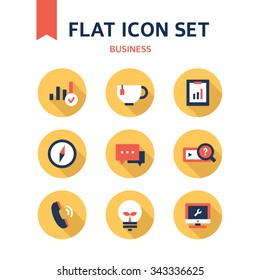 Business Flat Icon Set