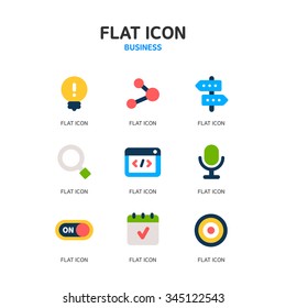 Business Flat Icon Set