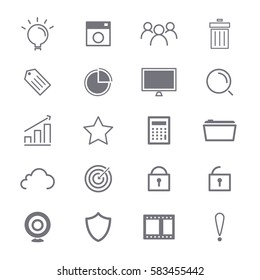 business flat icon set