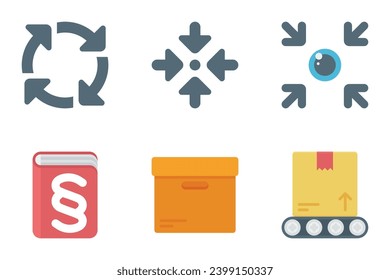 business flat icon set bundle 02