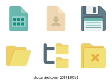 business flat icon set bundle 12