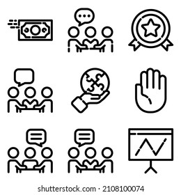 Business-Flat-Symbol einzeln auf weißem Hintergrund