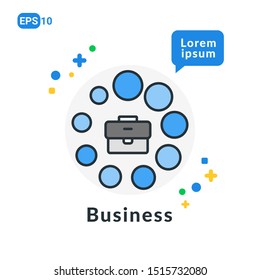 Business Flat icon. Used For web, logo, mobile app, User Interface and Infographic