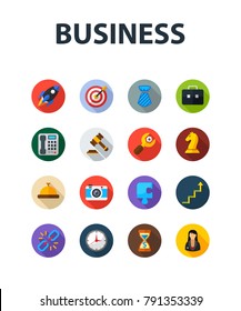Business flat icon. Vector illustration. Element template for design.