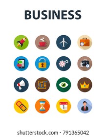 Business flat icon. Vector illustration. Element template for design.
