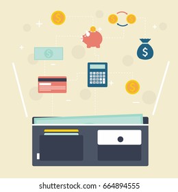 Business flat icons.