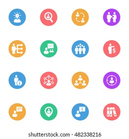 Business flat icons vector