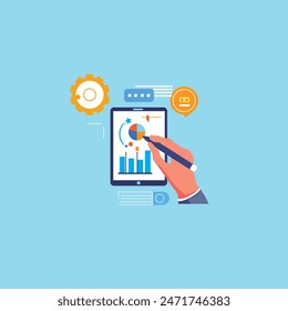 Business Flat illustration design concept