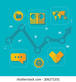 business flat infographic