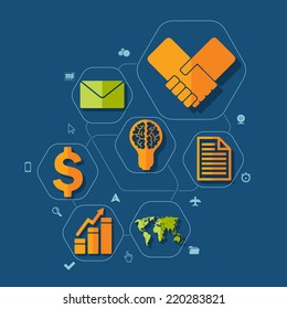 business flat infographic