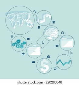 business flat infographic