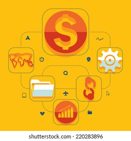 business flat infographic