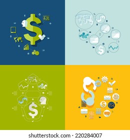 business flat infographic