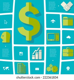 business flat infographic