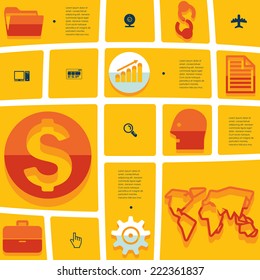business flat infographic