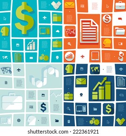 business flat infographic