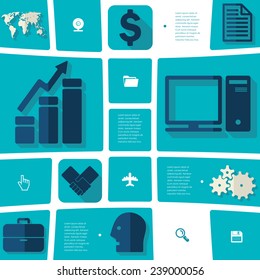 business flat infographic