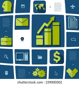business flat infographic